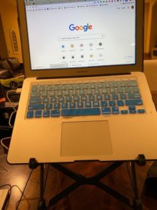 Laptop with Roost stand